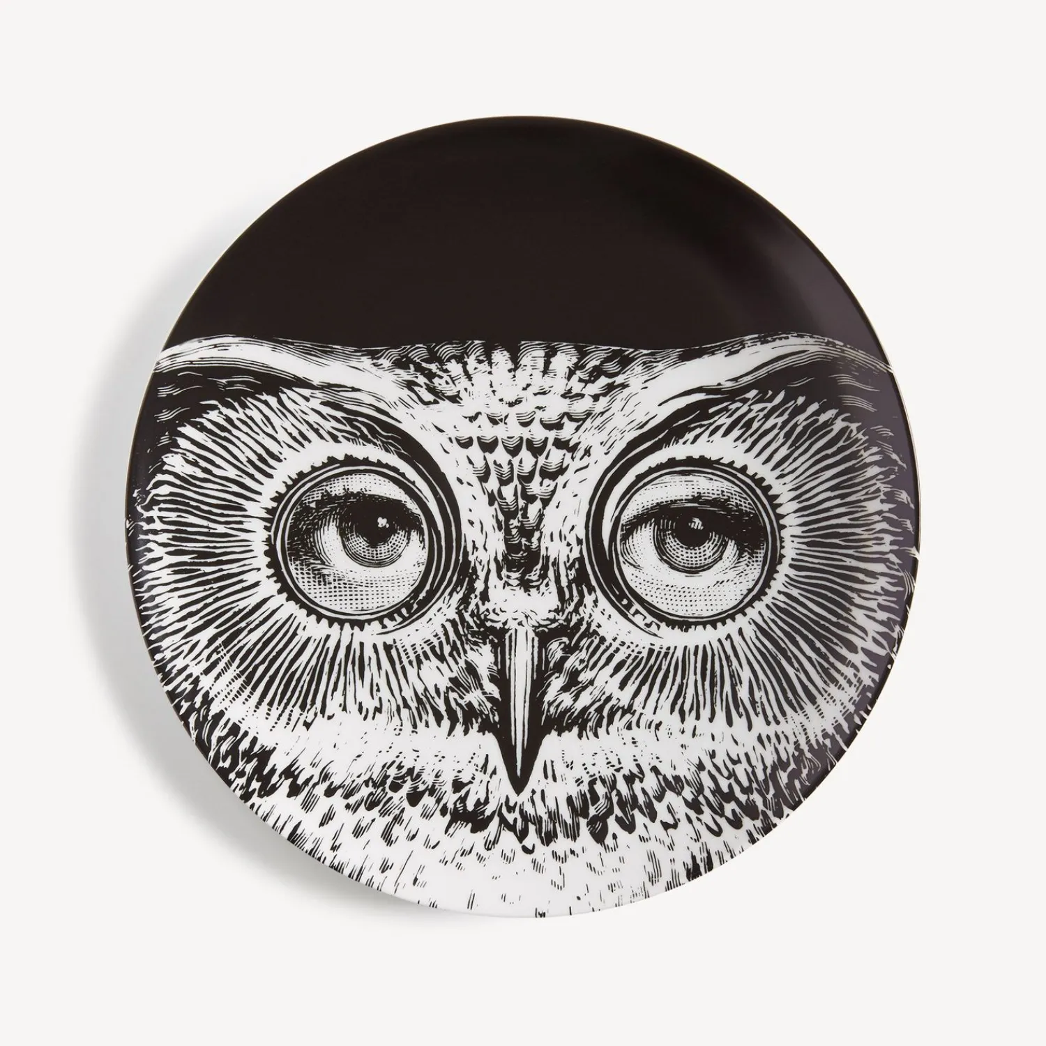 Animals<Fornasetti Wall Plate Tema E Variazioni N.105 White/Black