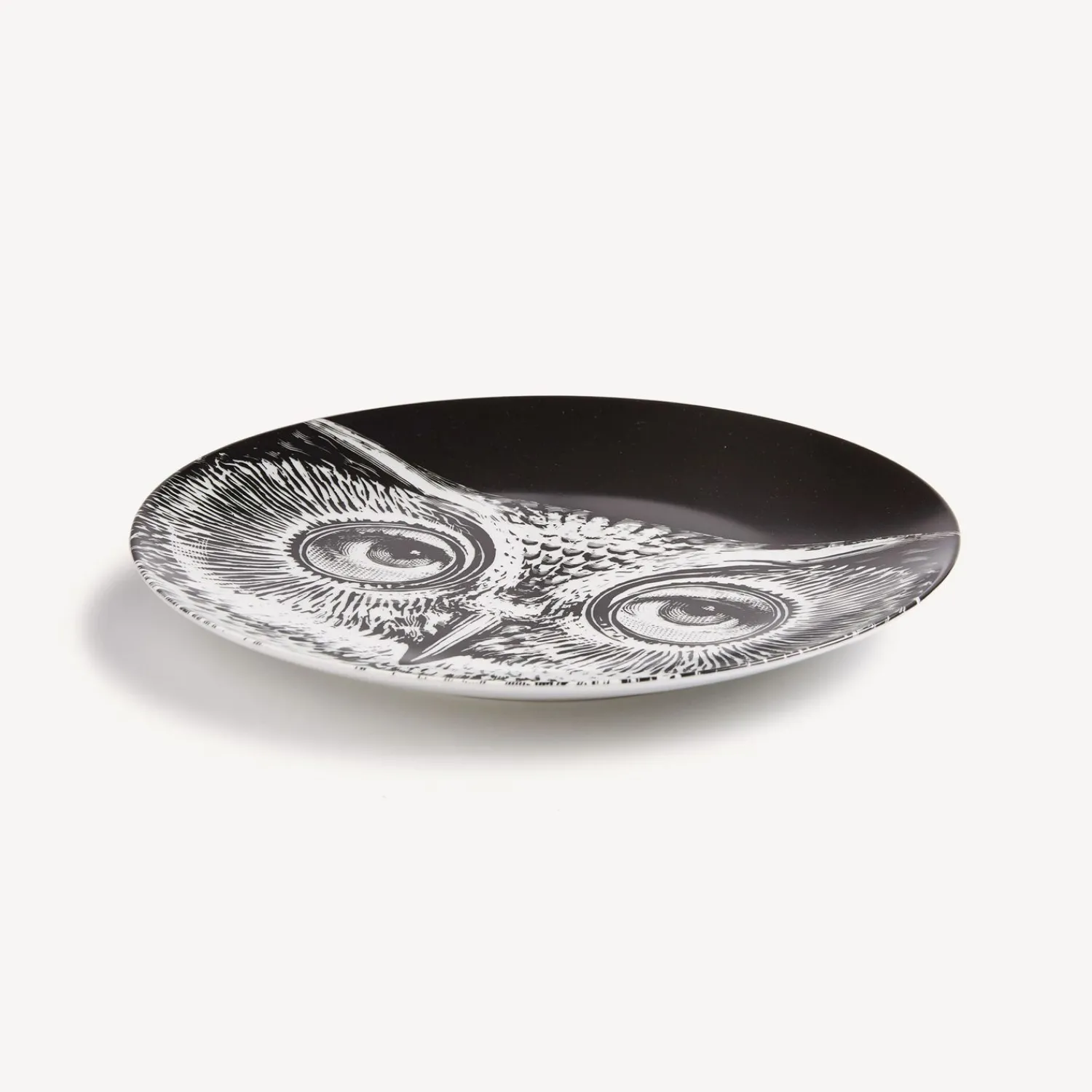 Animals<Fornasetti Wall Plate Tema E Variazioni N.105 White/Black