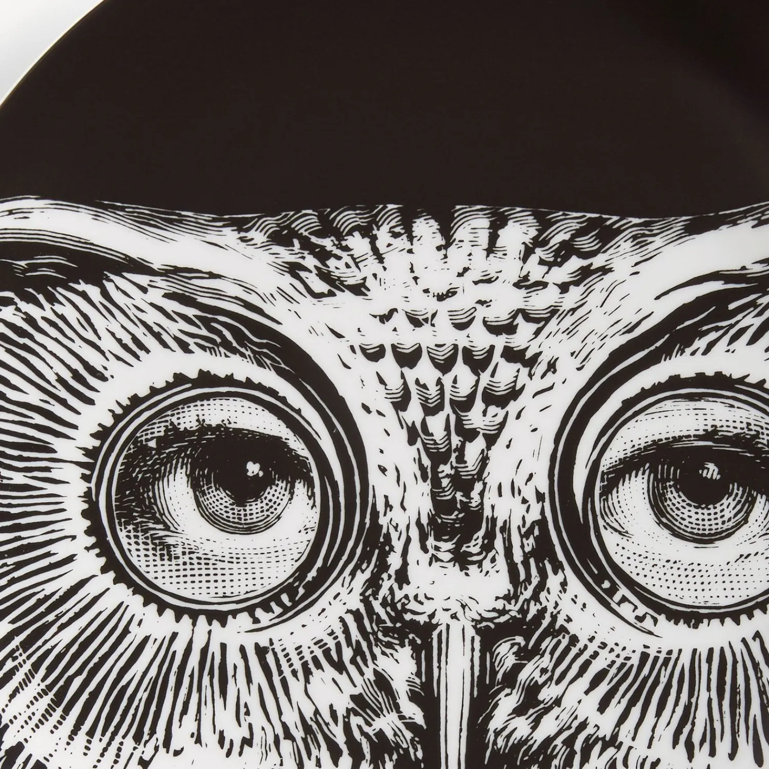 Animals<Fornasetti Wall Plate Tema E Variazioni N.105 White/Black