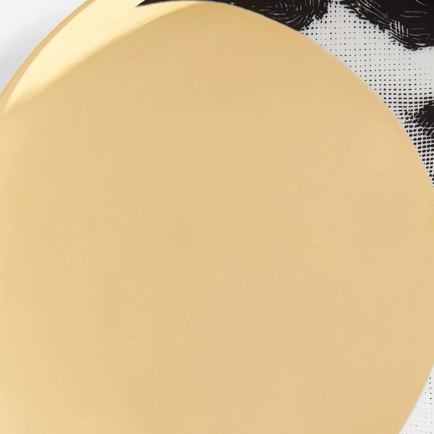 Soli<Fornasetti Wall Plate Tema E Variazioni N.39 White/Black/Gold