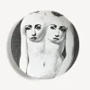 Anatomical Drawings<Fornasetti Wall Plate Tema E Variazioni N.307 White/Black