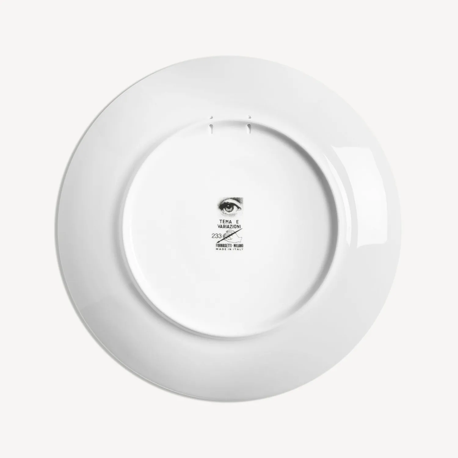 Animals<Fornasetti Wall Plate Tema E Variazioni N.233 White/Black