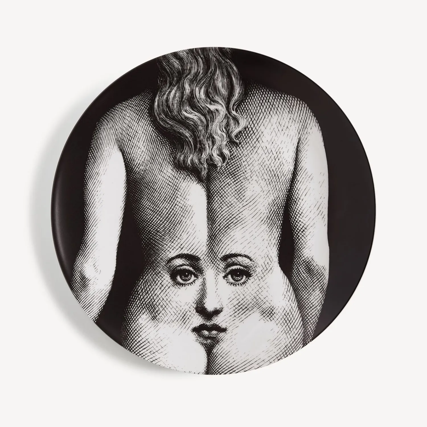 Anatomical Drawings<Fornasetti Wall Plate Tema E Variazioni N.300 White/Black