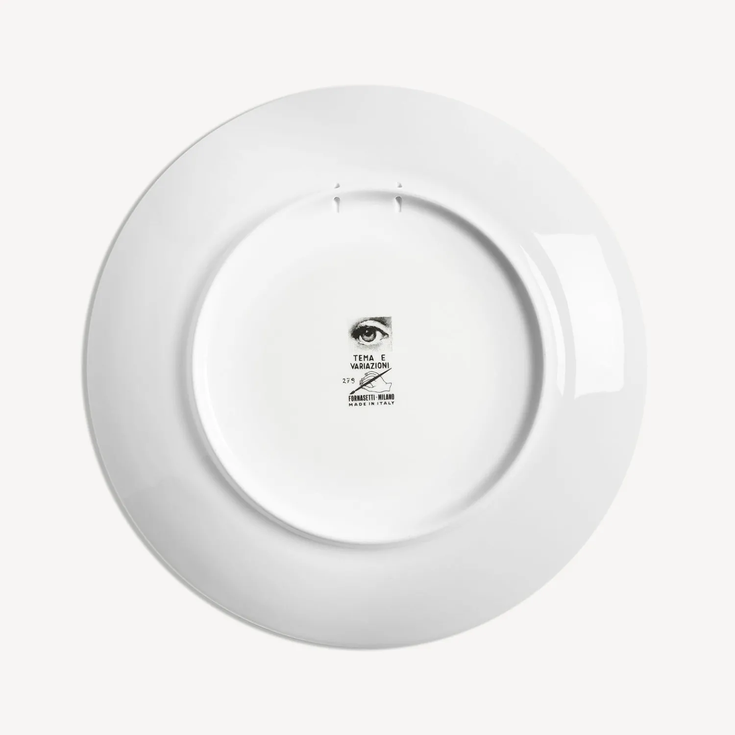 Surrealism<Fornasetti Wall Plate Tema E Variazioni N.279 White/Black