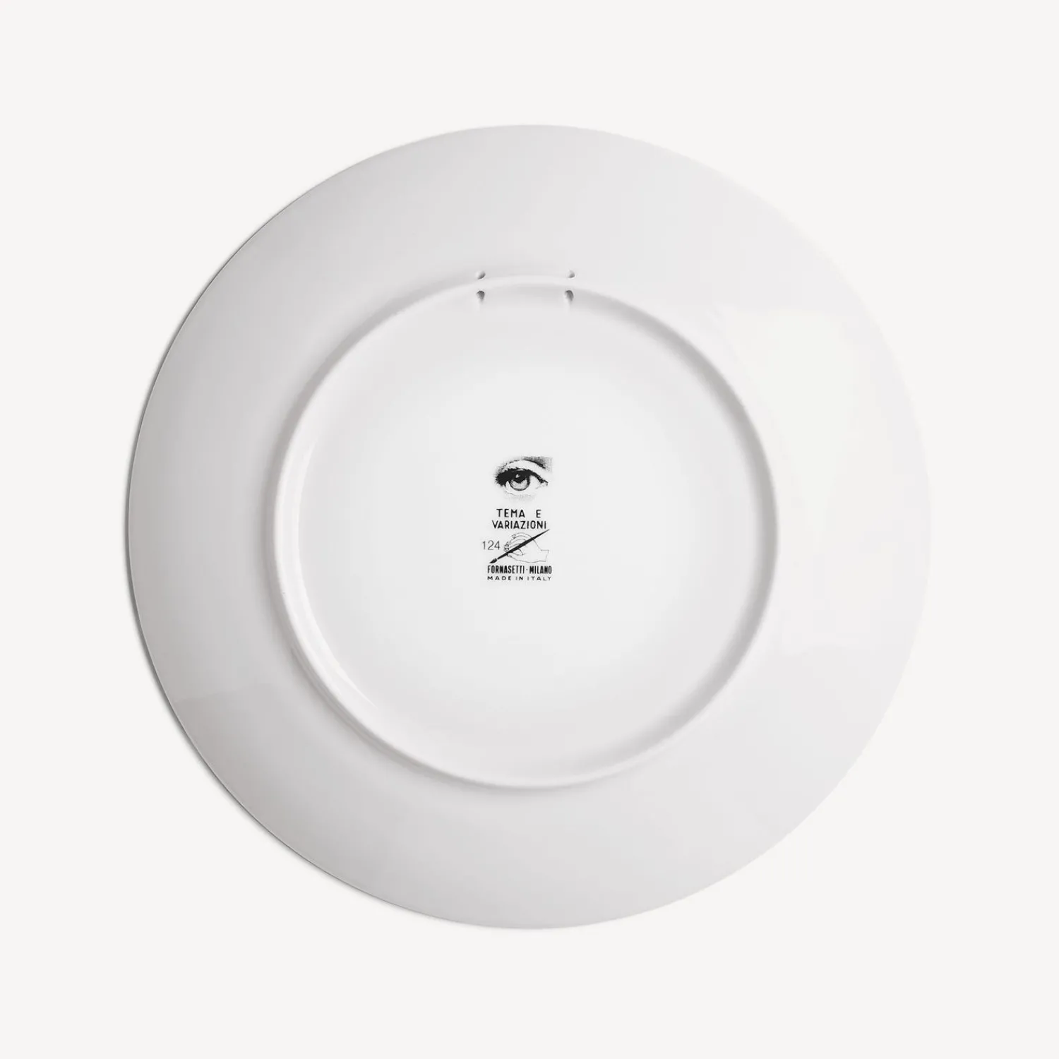 Flowers<Fornasetti Wall Plate Tema E Variazioni N.124 White/Black
