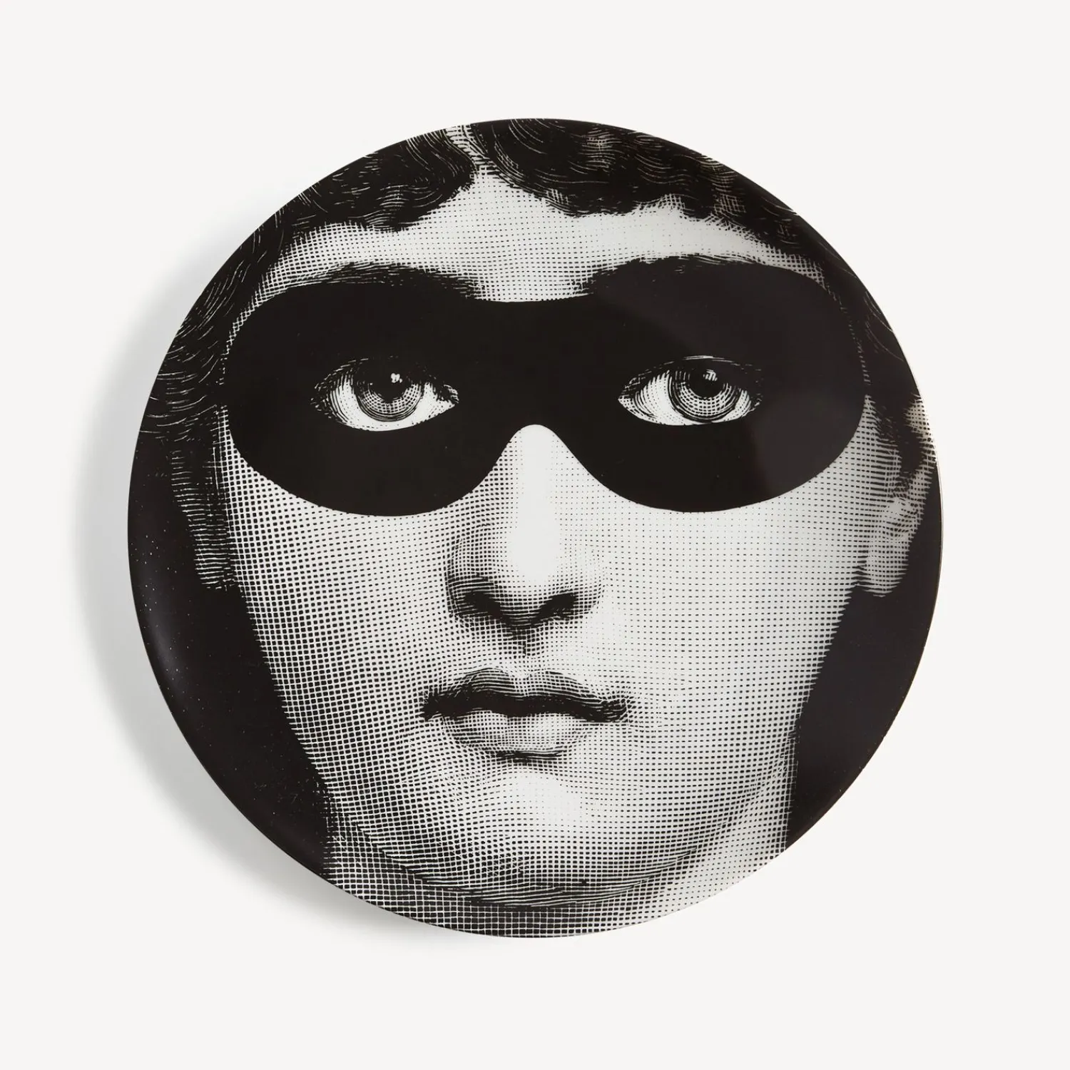 Occhi<Fornasetti Wall Plate Tema E Variazioni N.22 White/Black
