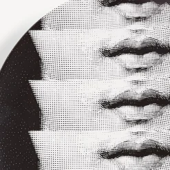 Repetition<Fornasetti Wall Plate Tema E Variazioni N.250 White/Black