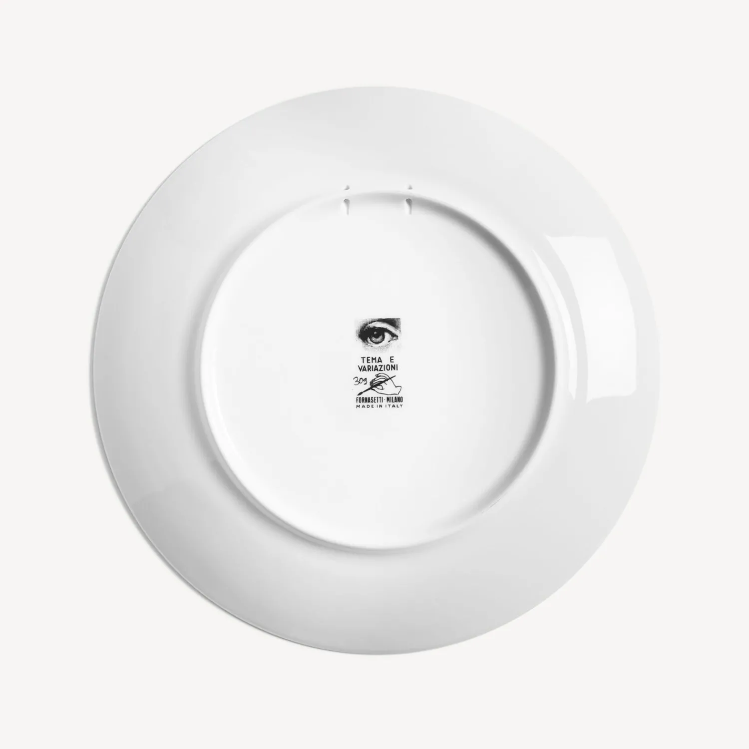 Soli<Fornasetti Wall Plate Tema E Variazioni N.309 White/Black