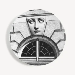 Antiquity<Fornasetti Wall Plate Tema E Variazioni N.212 White/Black