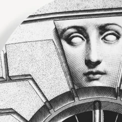 Antiquity<Fornasetti Wall Plate Tema E Variazioni N.212 White/Black