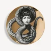 Animals<Fornasetti Wall Plate Tema E Variazioni N.198 White/Black/Gold