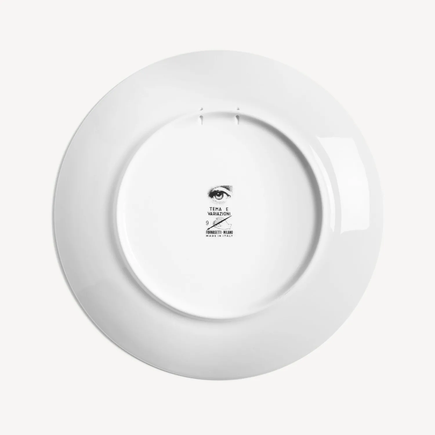 Animals<Fornasetti Wall Plate Tema E Variazioni N.383 White/Black/Gold