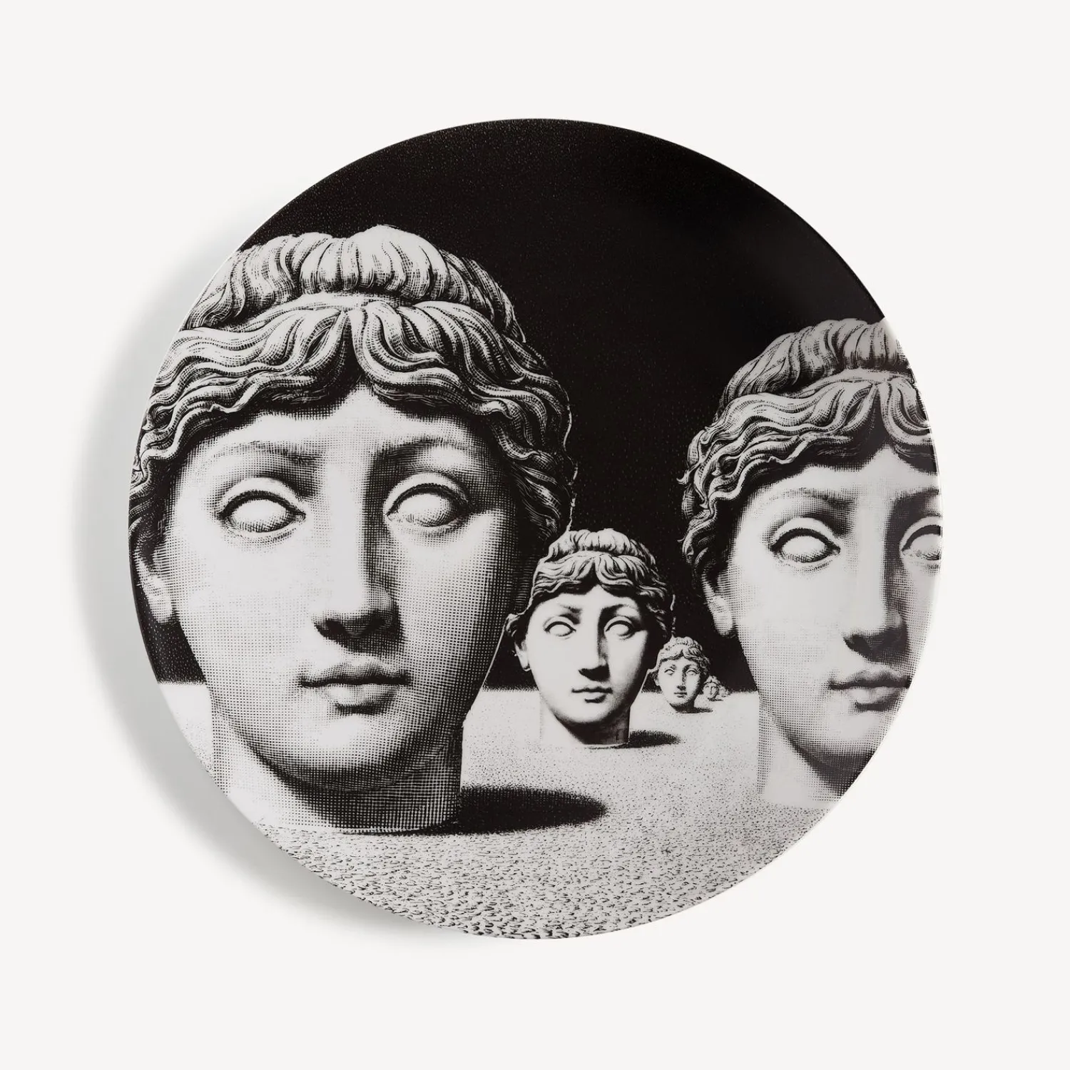 Antiquity<Fornasetti Wall Plate Tema E Variazioni N.205 White/Black