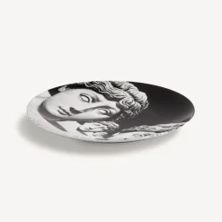 Antiquity<Fornasetti Wall Plate Tema E Variazioni N.205 White/Black