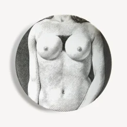Anatomical Drawings<Fornasetti Wall Plate Tema E Variazioni N.340 White/Black