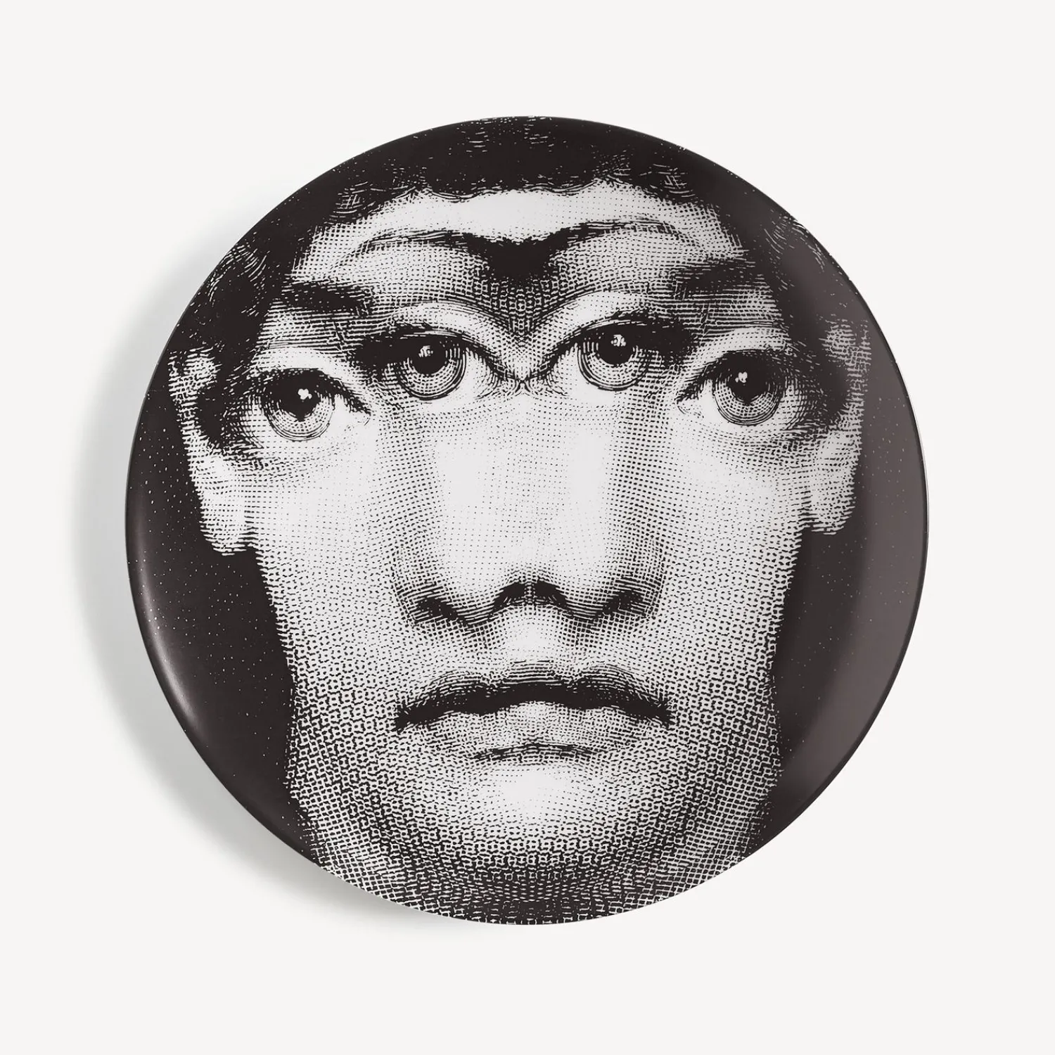 Surrealism<Fornasetti Wall Plate Tema E Variazioni N.79 White/Black