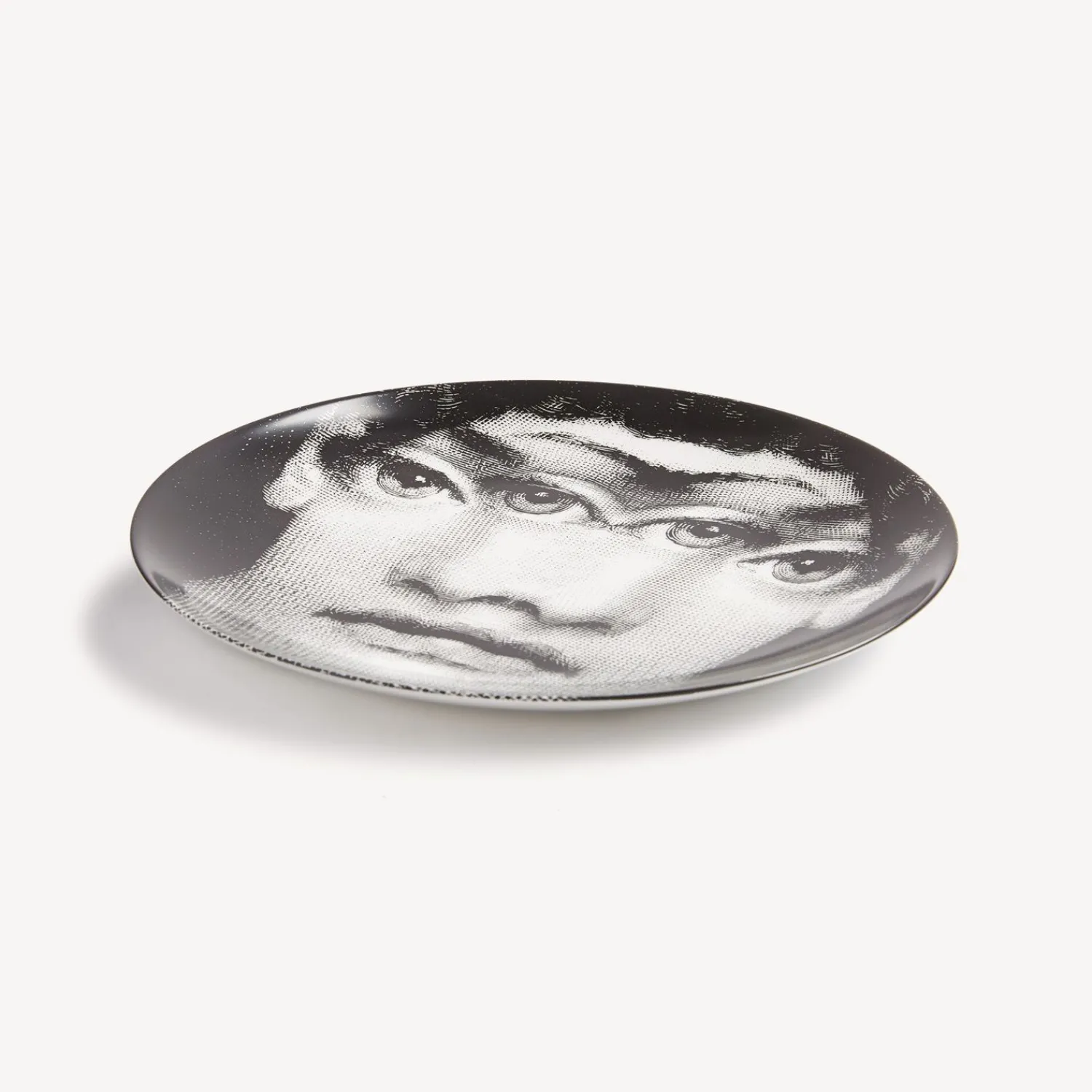 Surrealism<Fornasetti Wall Plate Tema E Variazioni N.79 White/Black
