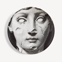 Antiquity<Fornasetti Wall Plate Tema E Variazioni N.125 White/Black
