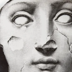 Antiquity<Fornasetti Wall Plate Tema E Variazioni N.125 White/Black