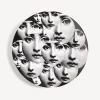 Repetition<Fornasetti Wall Plate Tema E Variazioni N.165 White/Black