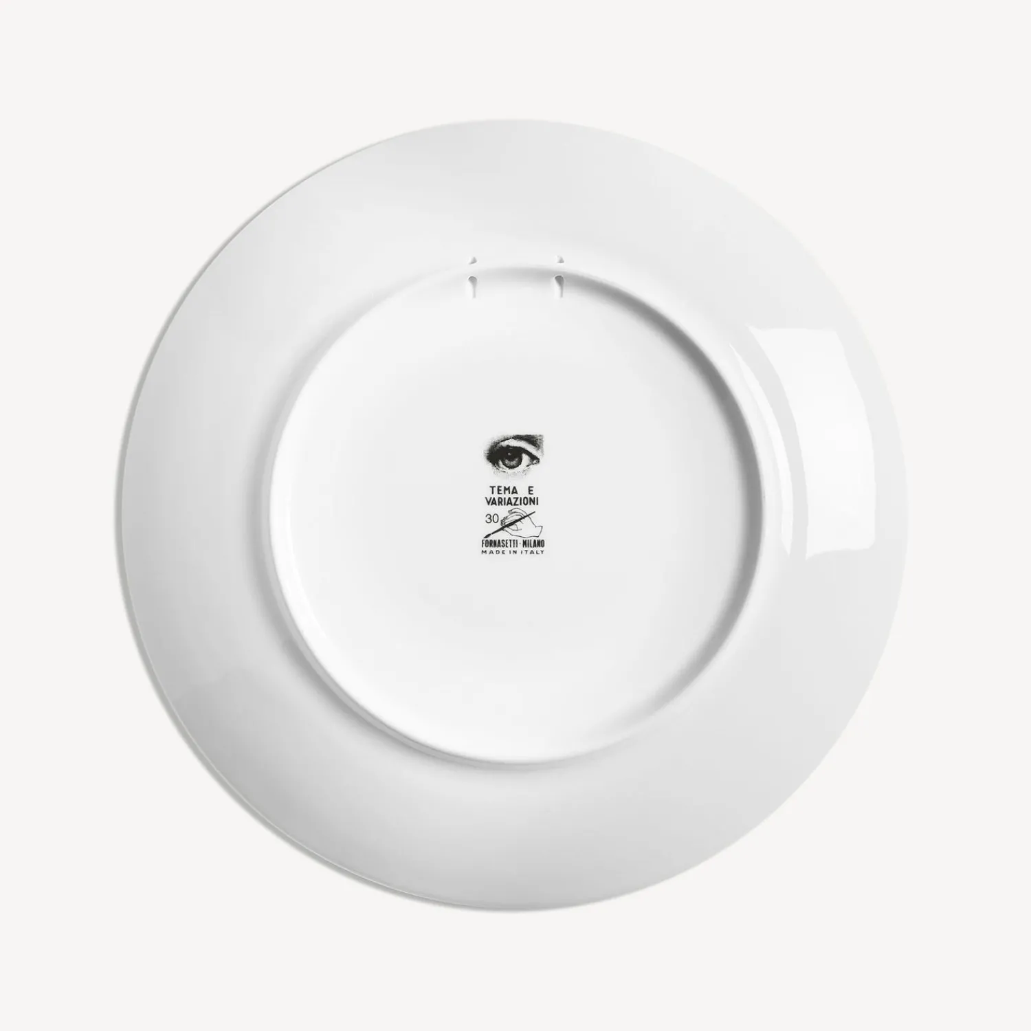 Fragment<Fornasetti Wall Plate Tema E Variazioni N.30 White/Black/Gold