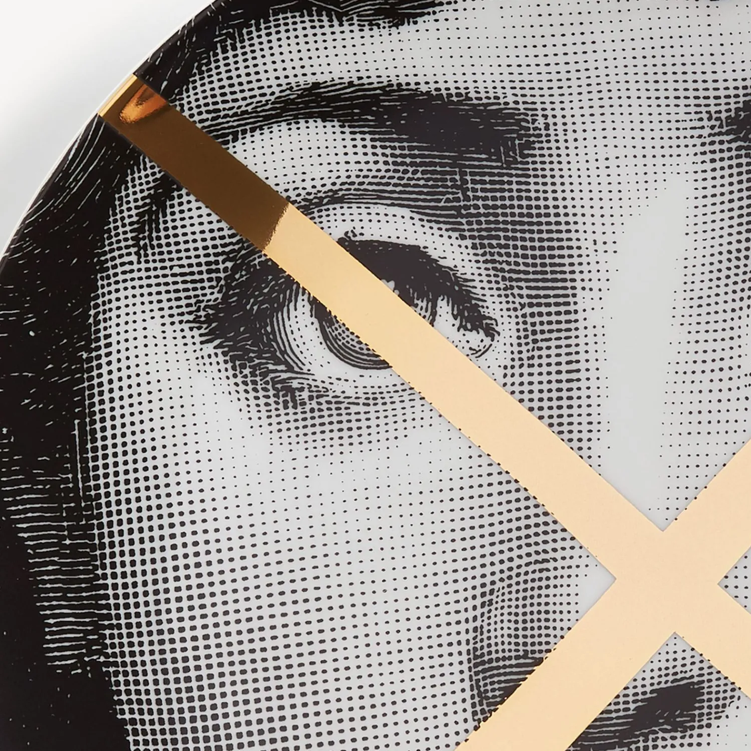 Fragment<Fornasetti Wall Plate Tema E Variazioni N.30 White/Black/Gold
