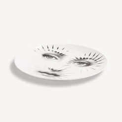 Soli<Fornasetti Wall Plate Tema E Variazioni N.132 White/Black