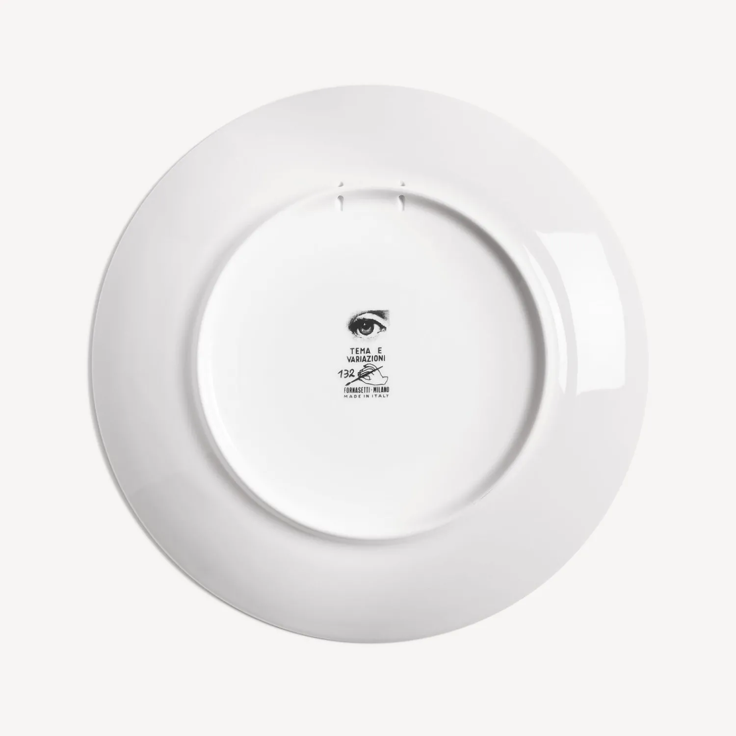 Soli<Fornasetti Wall Plate Tema E Variazioni N.132 White/Black