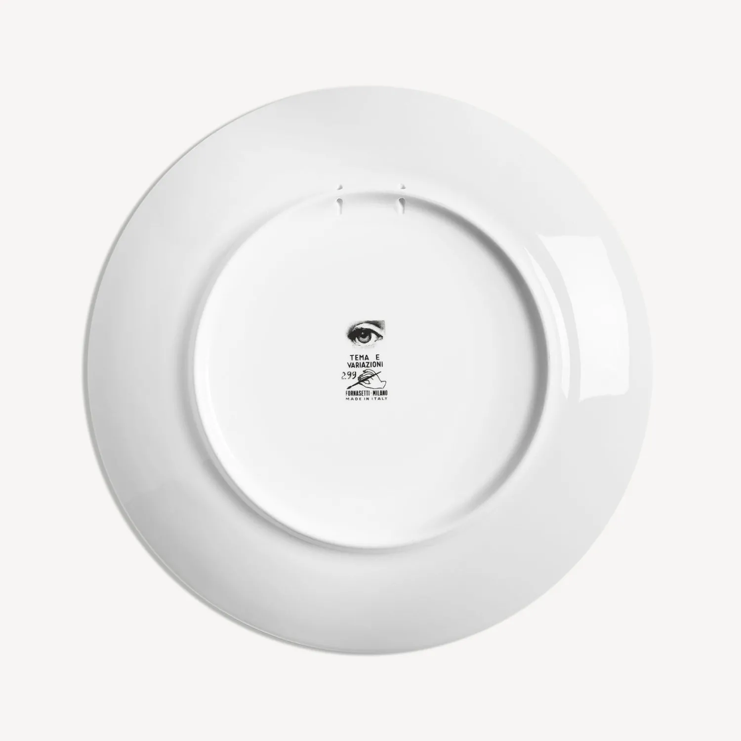 Repetition<Fornasetti Wall Plate Tema E Variazioni N.299 White/Black