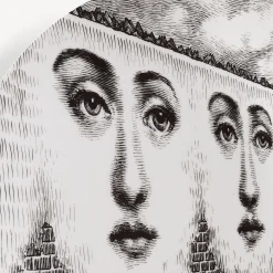 Repetition<Fornasetti Wall Plate Tema E Variazioni N.299 White/Black
