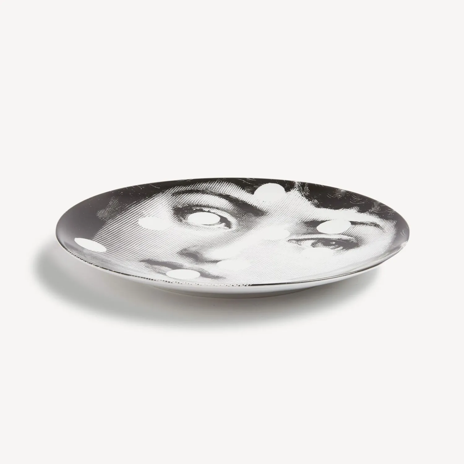 Fragment<Fornasetti Wall Plate Tema E Variazioni N.27 White/Black