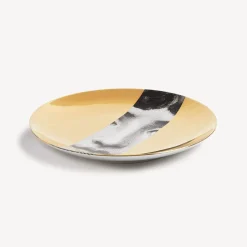 Fragment<Fornasetti Wall Plate Tema E Variazioni N.33 White/Black/Gold