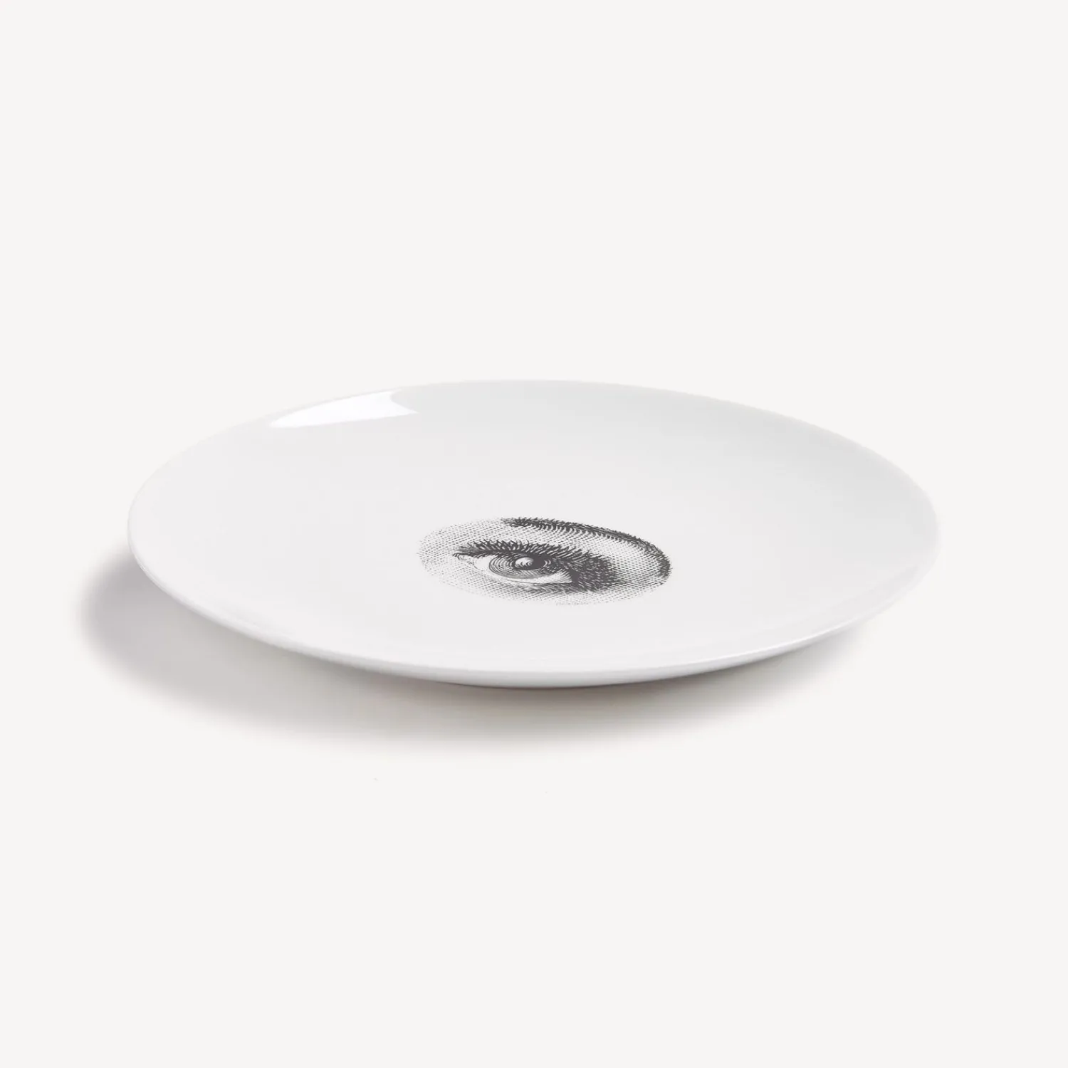 Occhi<Fornasetti Wall Plate Tema E Variazioni N.35 White/Black