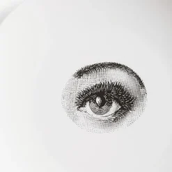 Occhi<Fornasetti Wall Plate Tema E Variazioni N.35 White/Black