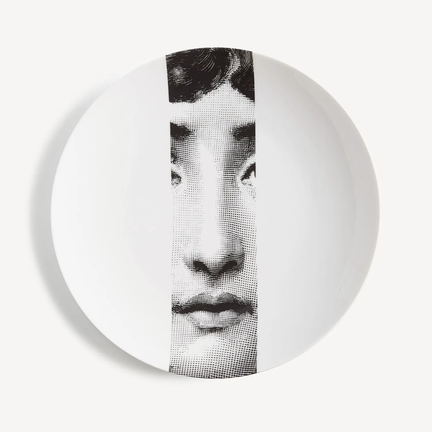Fragment<Fornasetti Wall Plate Tema E Variazioni N.33 White/Black
