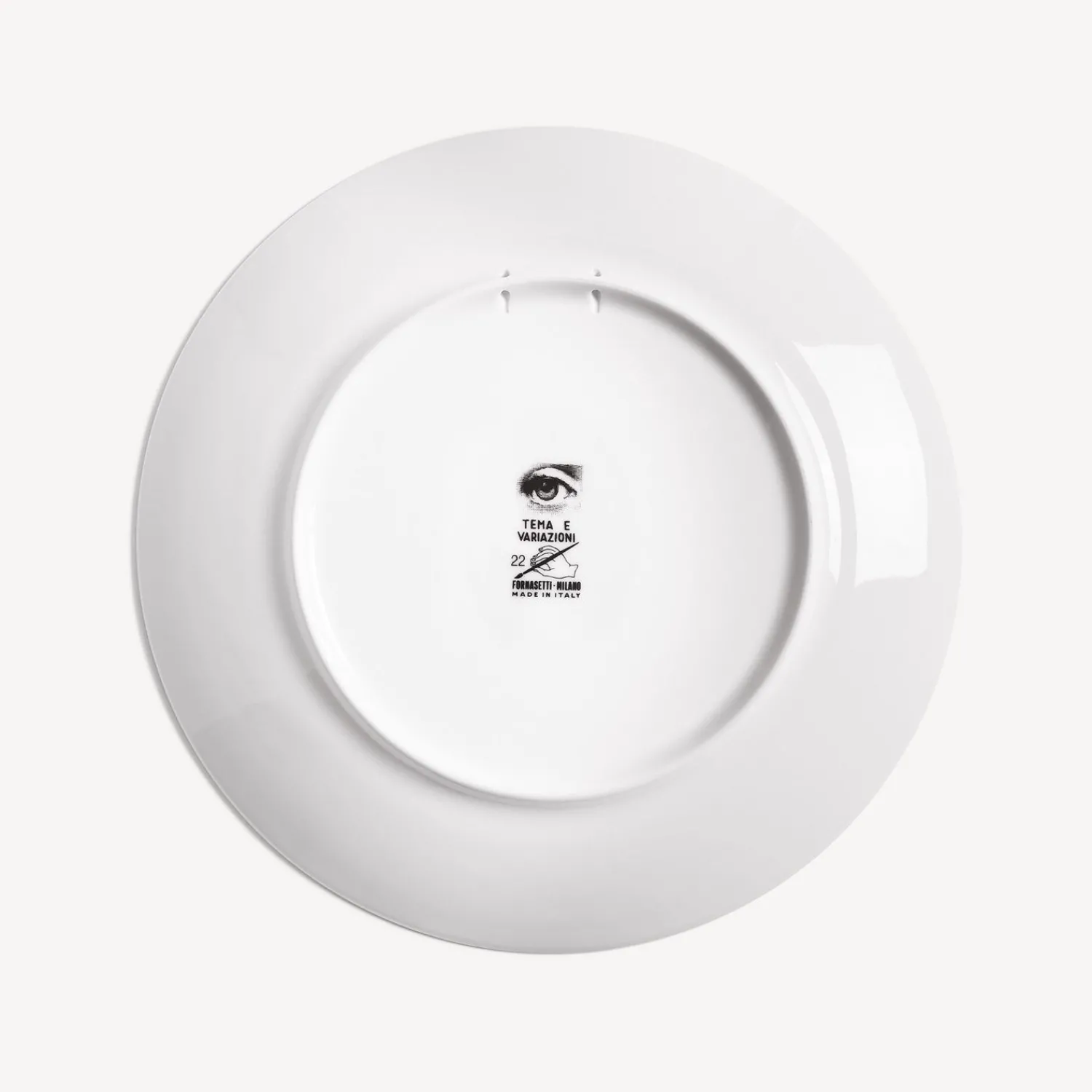 Occhi<Fornasetti Wall Plate Tema E Variazioni N.22 White/Black/Gold