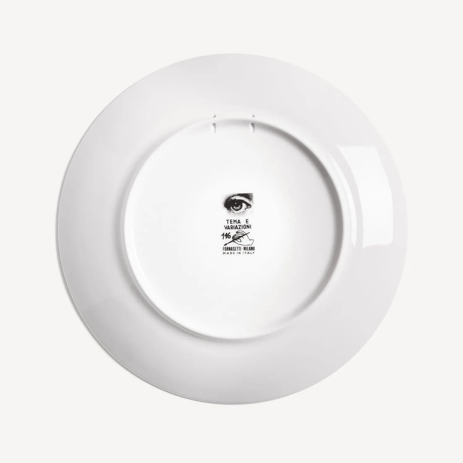 Surrealism<Fornasetti Wall Plate Tema E Variazioni N.116 White/Black