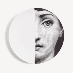 Fragment<Fornasetti Wall Plate Tema E Variazioni N.31 White/Black