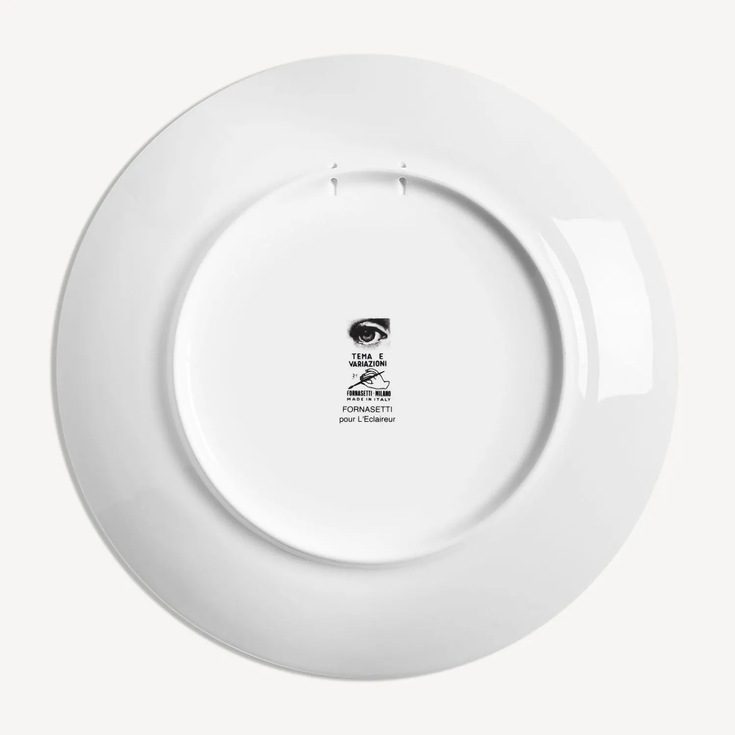 Fragment<Fornasetti Wall Plate Tema E Variazioni N.31 White/Black