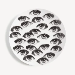 Repetition<Fornasetti Wall Plate Tema E Variazioni N.168 White/Black