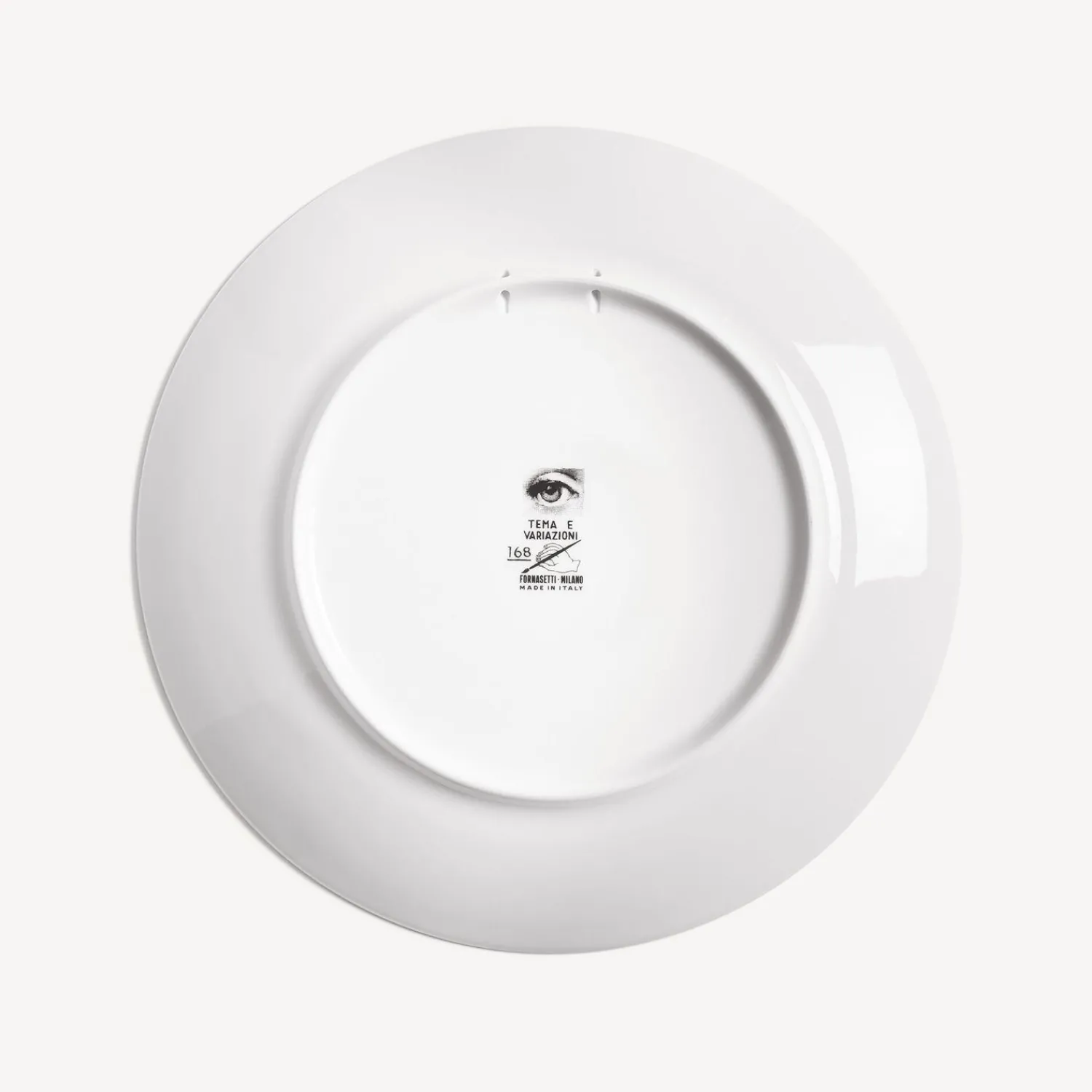 Repetition<Fornasetti Wall Plate Tema E Variazioni N.168 White/Black