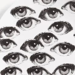 Repetition<Fornasetti Wall Plate Tema E Variazioni N.168 White/Black