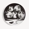 Fruit<Fornasetti Wall Plate Tema E Variazioni N.104 White/Black