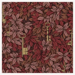 Wallpaper<Fornasetti Wallpaper Chiavi Segrete Autumnal Leaves