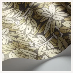Wallpaper<Fornasetti Wallpaper Chiavi Segrete Gilver And Gold