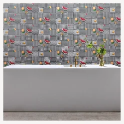 Wallpaper<Fornasetti Wallpaper Frutta E Geometrico Original