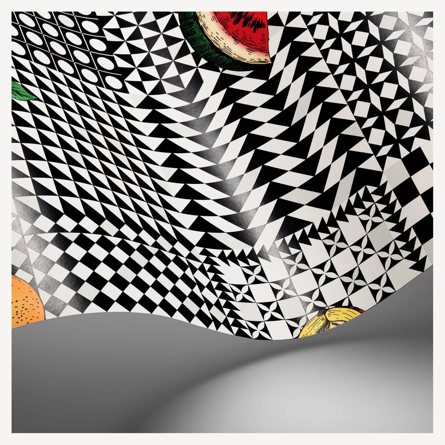 Wallpaper<Fornasetti Wallpaper Frutta E Geometrico Original