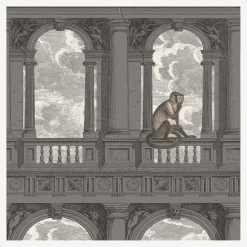 Wallpaper<Fornasetti Wallpaper Procuratie Con Vista Soot And Snow