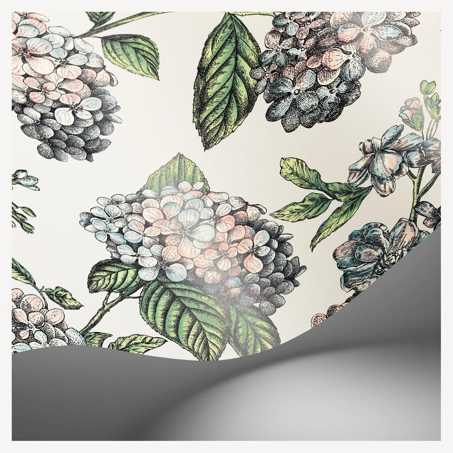 Wallpaper<Fornasetti Wallpaper Ramo Di Ortensia Pastel On Stone