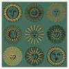 Wallpaper<Fornasetti Wallpaper Soli Emerald And Gold